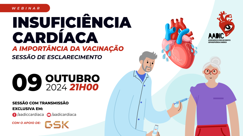 Webinar da AADIC visa esclarecer sobre a importância da vacinação para os doentes com Insuficiência Cardíaca