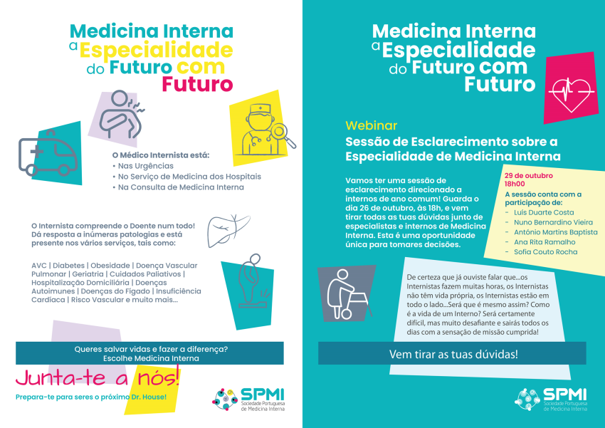 SPMI organiza sessão de esclarecimento para internos: Medicina Interna, a especialidade do futuro, com futuro