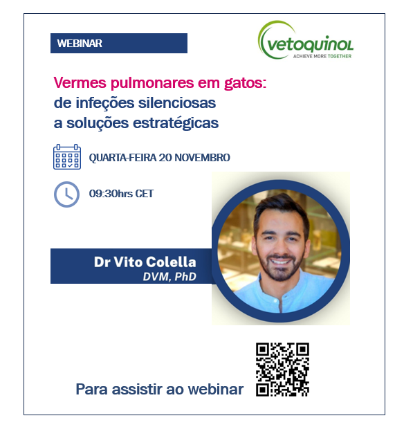 Vetoquinol convida para o webinar: “Vermes pulmonares em gatos: de infeções silenciosas a soluções estratégicas”