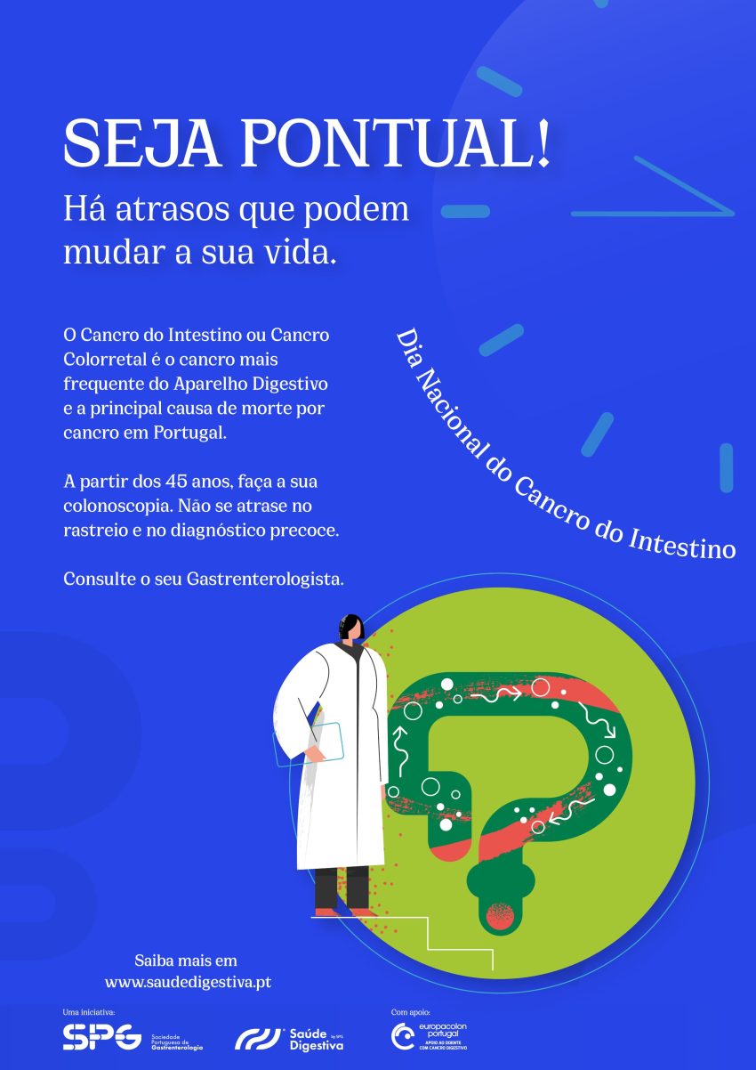 Sociedade Portuguesa de Gastrenterologia alerta para a importância do diagnóstico precoce do cancro do intestino