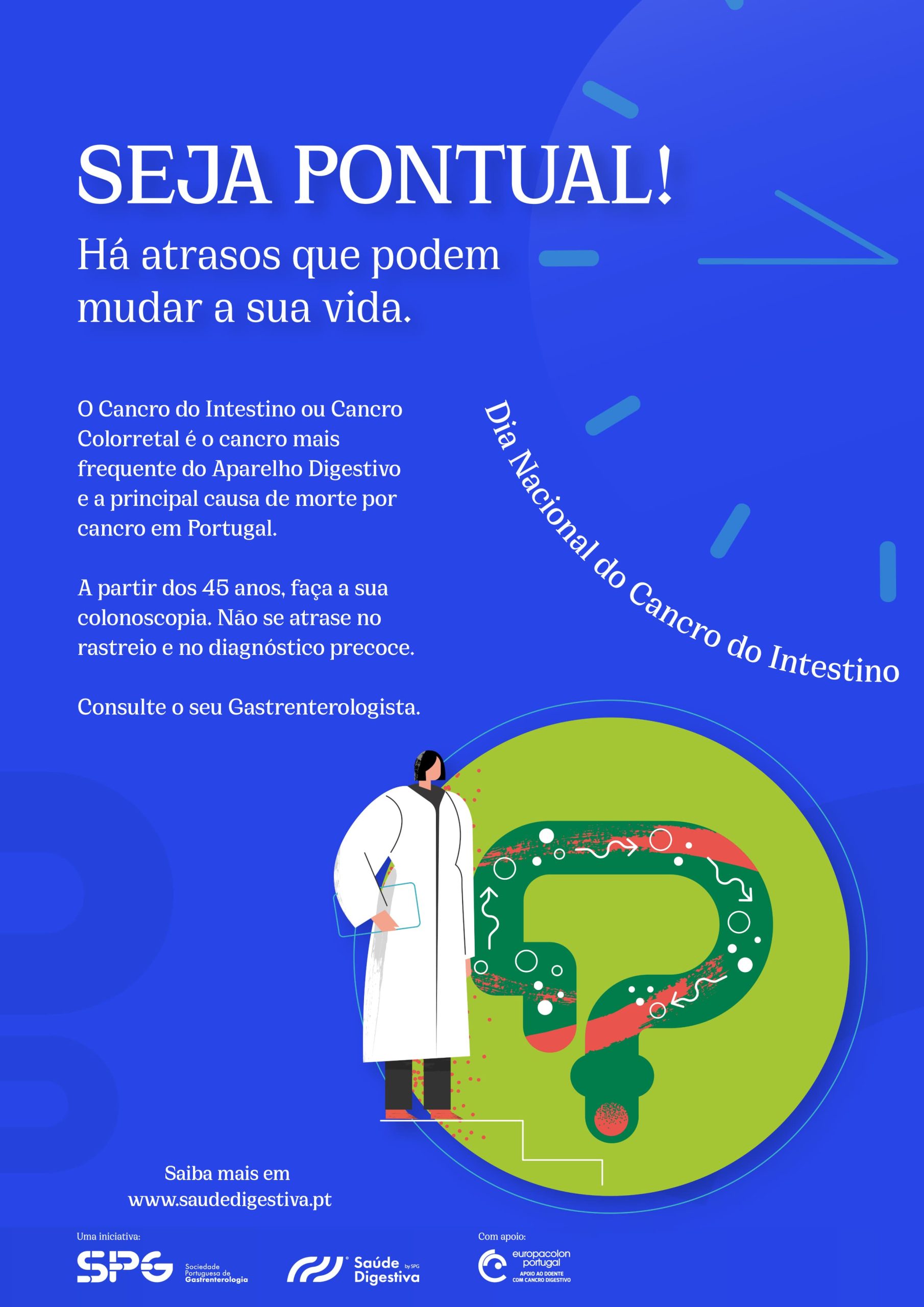 Sociedade Portuguesa de Gastrenterologia alerta para a importância do diagnóstico precoce do cancro do intestino
