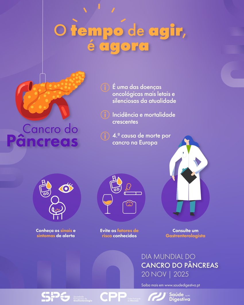 Gastrenterologistas alertam para aumento da incidência e mortalidade do cancro do pâncreas