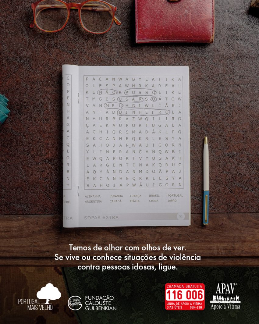 “OLHAR COM OLHOS DE VER”APAV e Fundação Calouste Gulbenkian lançam nova campanha contra a violência sobre pessoas idosas