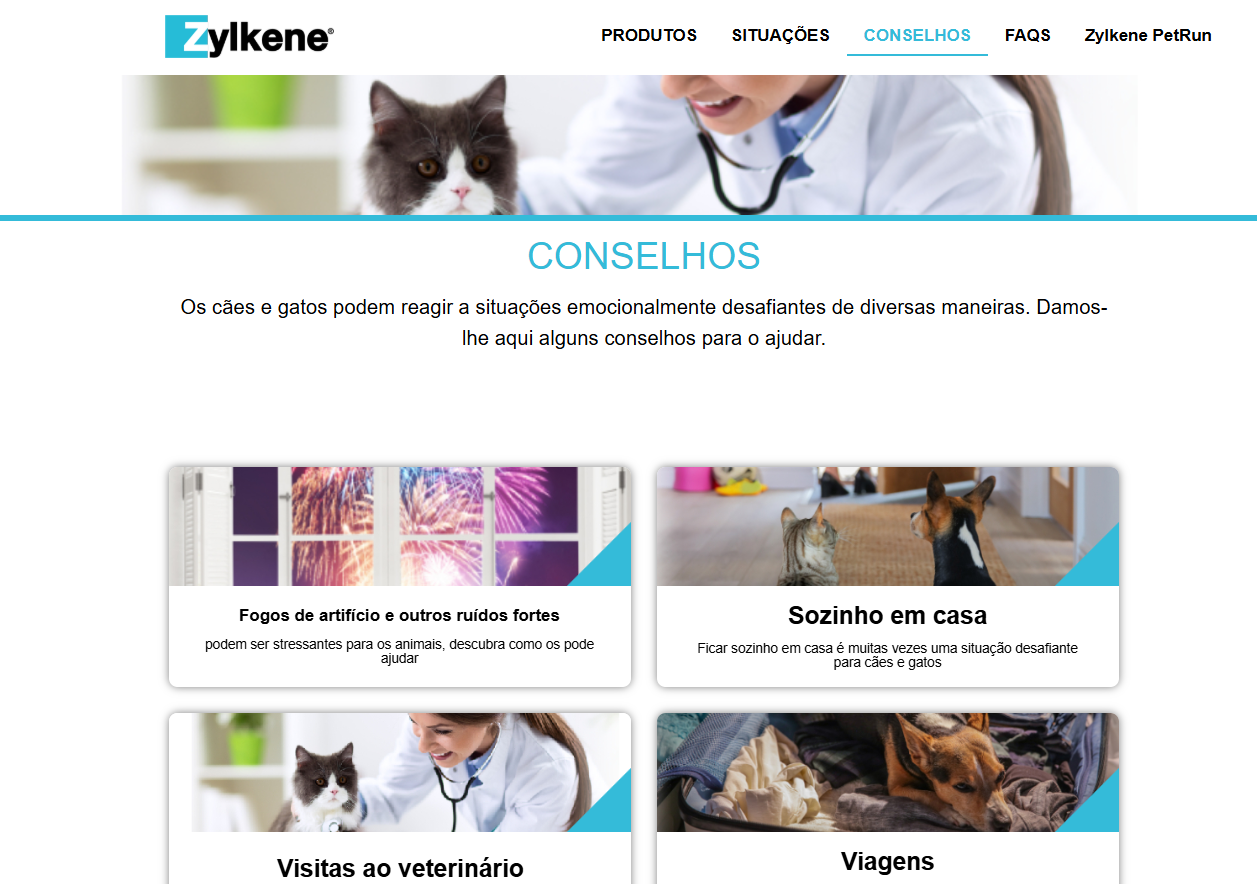 A Vetoquinol apresenta o novo website dedicado à gama Zylkene