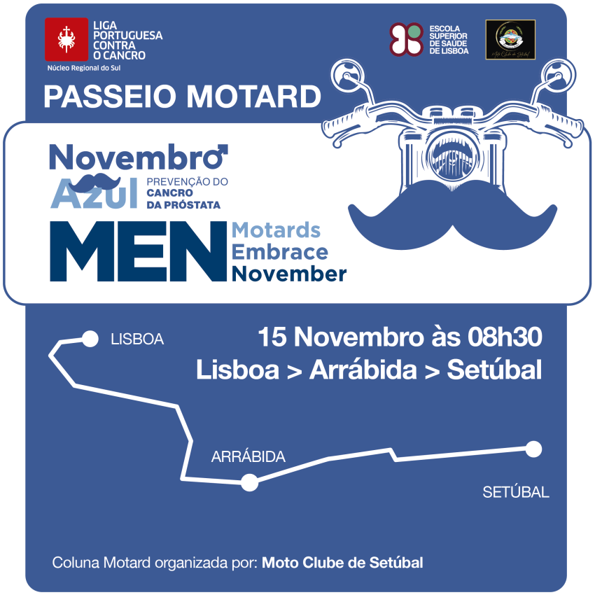 Motards juntam-se ao Núcleo Sul da LPCC na luta contra o cancro no homem