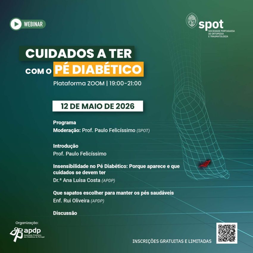 Webinar gratuito ensina cuidados a ter com o pé diabético