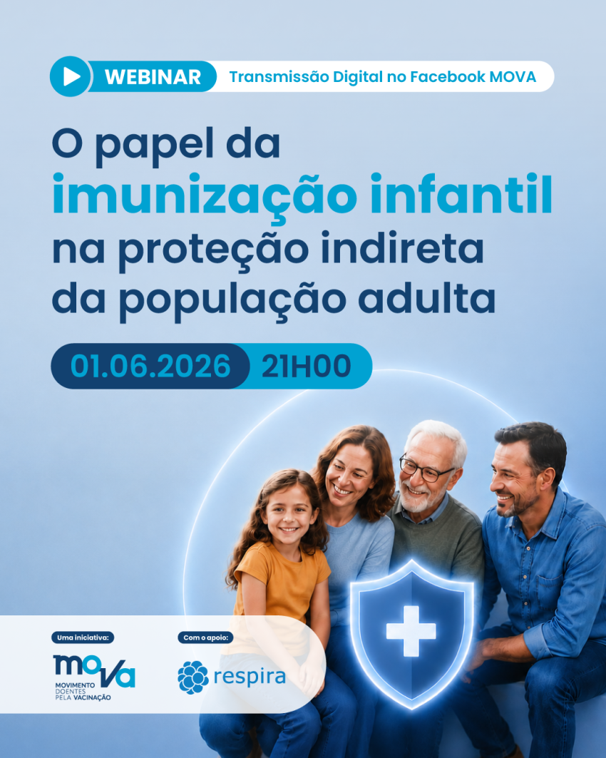 Movimento Doentes pela Vacinação promove webinar sobre o impacto da imunização infantil na proteção indireta da população adulta