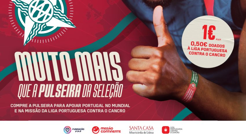 Pulseira da Seleção Portuguesa de Futebol na luta contra o cancro