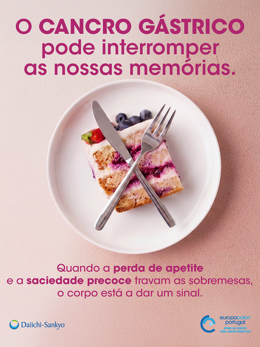 Europacolon Portugal sensibiliza para o Cancro Gástrico com campanha “Não deixe que a doença interrompa o seu lugar à mesa”