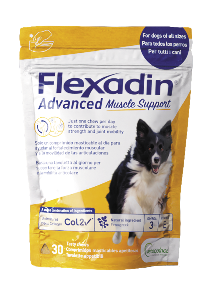 Vetoquinol apresenta o novo Flexadin Advanced Muscle Suppor
