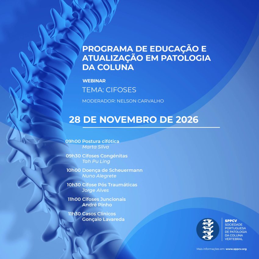 SPPCV promove sessão científica dedicada às cifoses